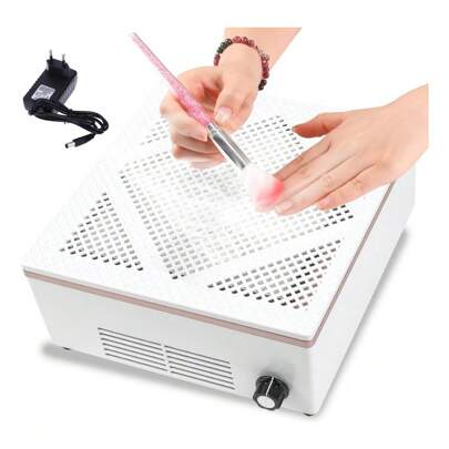 Sugador Aspirador Coletor Grande de Pó Quadrado Unhas Gel Manicure