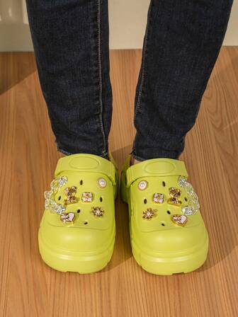 女士厚底透气一脚蹬凉鞋，新款 EVA 一体式户外厚底百搭鞋，防滑减震，DIY 时尚舒适镂空拖鞋，适合休闲穿着，春夏