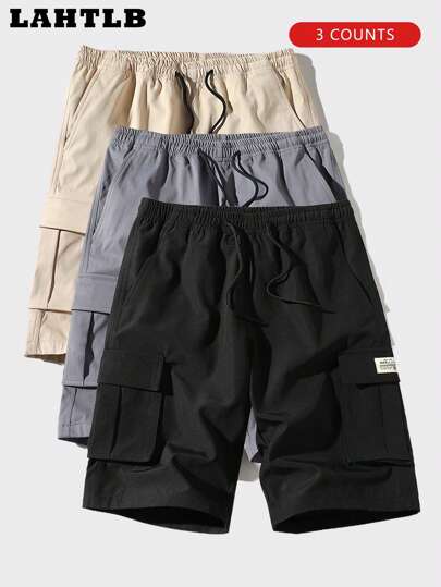 男士夏季休闲短裤三件套