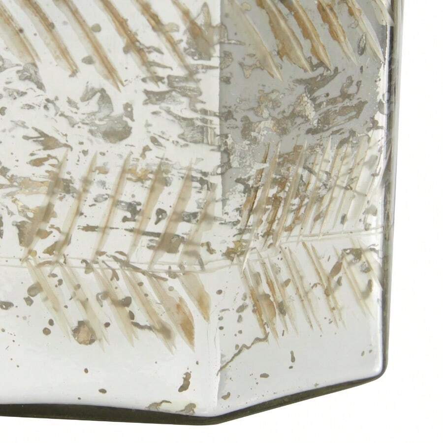 8 9 7 H Silver Glass Drative Jars 3-Pieces - 銀色實心圓形 S/3 8 英吋,9 英吋,7 英吋高(如圖) - 查看 1