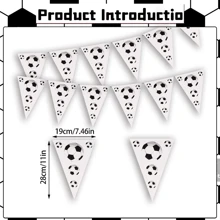 1 szt. Sportowy motyw piłkarski wzór baneru imprezowego, dekoracje piłkarskie, odpowiednie na przyjęcie urodzinowe, spotkania domowe, piknik na świeżym powietrzu, dekoracja podwórka