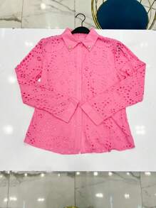 Leze Shirt With Collar Detail/E066 - 粉色 - 查看 1