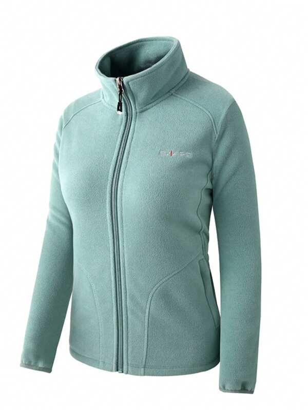1 pieza Chaqueta de forro polar gruesa a prueba de viento para senderismo al aire libre, 330g