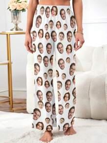 Pantalones de pijama divertidos personalizados para mujer - Suaves, acogedores, pijamas personalizados con foto y texto, regalo único para ella en su cumpleaños o días festivos, Colorido, Lindo, Adorable, Contratado, Divertido, Personalizado, Único, Personalizado, Regalo ideal para él, Regalo ideal para ella, Novio, Novia, Familia, Amigos, Ella