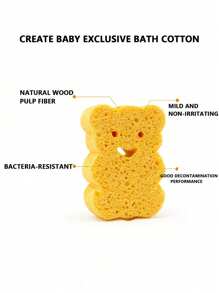 Baby Bath Sponge, Natural Bath Scrubber, Bathing Accessories For Infants & Toddlers