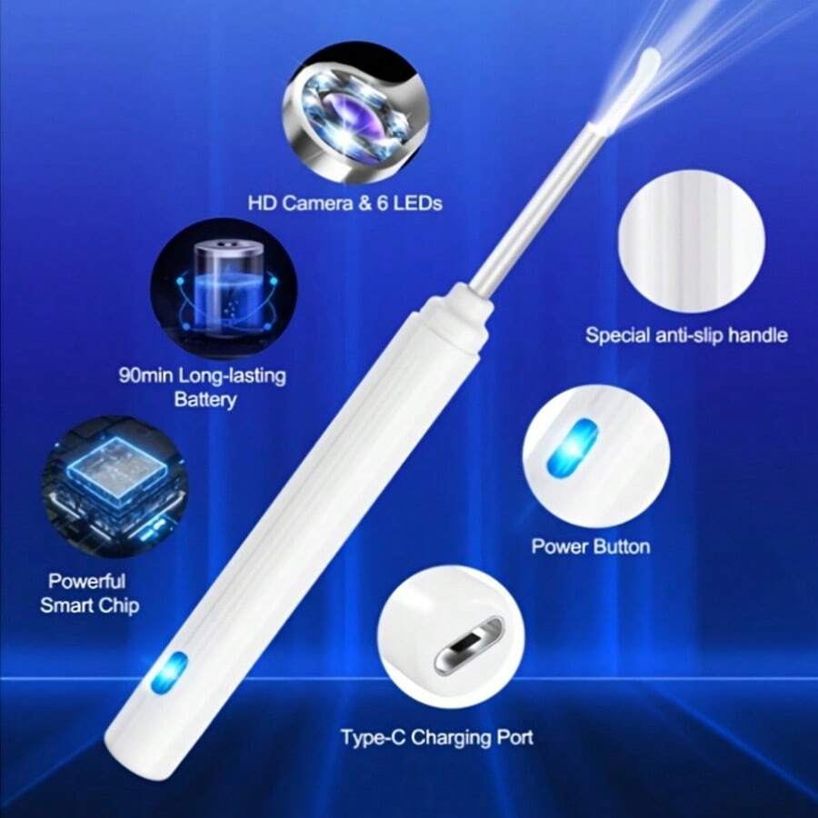 Ear Wax Remover - Earwax Removal Kit - Ear Canal Cleaner - 白色 - 查看 1