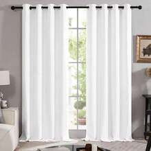 100% Blackout Curtains (2 Panels) - Thermal Insulated, Soundproof, Heavy-Duty, Cold-Proof Drapes With Double Layer For Living Room & Bedroom