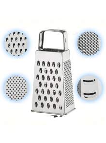 1pc Stainless Steel Multi-Sided Shredder Easily Shreds For Carrots, Cucumbers, Potatoes, Garlic, Etc. Multifunctional Stainless Steel Vegetable And Fruit Peeler. Stainless Steel Sharpening Tool - Cheese Shredder - Kitchen Grinder - Multi-Sided Shredder - Paper Shredder - Kitchen Utensils - Stainless Steel Kitchenware - Cheese Shredder - Grating Tool - Must-Have Kitchen Tools