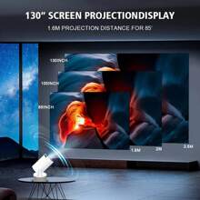 NetHong 5G 4K Projector Smart HD LED WiFi Bluetooth HD.MI USB Office Home Theater Android - White - View 3