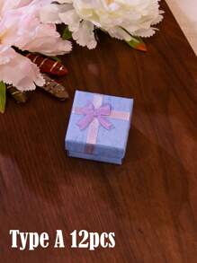 12/6/10/12/24/48pcs 4X4cm/1.57X1.57inch Valentine's Day Elegant Jewelry Gift Box With Compartments For Necklaces Small Pocket Gifts Earrings And Rings Birthdays Anniversaries Mother's Day Gift Box Jewelry Small Business Supplies Jewelry Packaging Box Perfect For Gifting And Storage - Multicolor - View 48