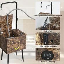 Bukfen Smart Nightstand, Bedside Table For Bedroom Living Room (On The Right Side Of The Bed) - 彩色 - 查看 3