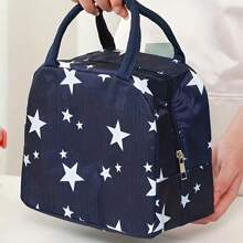 1pc Lunch Bag, Insulated Lunch Bag, School Lunch Bag, Work Lunch Bag, Food Thermal Bag - Multicolor - View 1