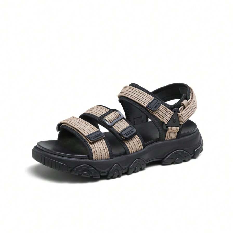 CAMEL CROWN Men's Sandals, New Summer Sports Sandals, Breathable And Non-Slip Beach Sandals With Thick Soles - Black Rice - View 1