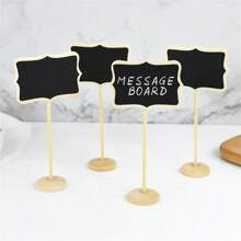 Wedding Blackboard Mini Wooden Chalkboard Message Sign Food Buffet Labels For Wedding Birthday Party Table Decoration Place Card - Multicolor - View 5