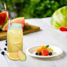 10/95/100/200pcs 7-Inch (Approx. 17.5cm) Disposable Paper Plates, Suitable For Daily Meals, Dinner, Parties, Fruit, Cakes. Includes Compostable Paper Plates And Cutlery Set - Multicolor - View 5