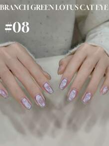 12ml春夏绿蓝粉色玻璃珠猫眼凝胶指甲油2025新款冰透美白新款指甲油美甲用品 - 彩色 - 查看 14