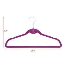 Ollieroo Premium Velvet Hangers,50 Pack Beige Clothing Hangers,Non-Slip And Durable Coat Hangers,Heavy Duty Hangers With 360 Degree Rotatable Hook - Màu tím - Xem 7