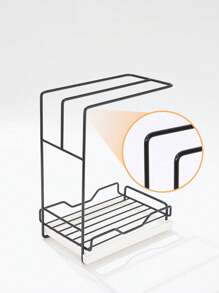 Iron Art Kitchen Utensil Organizer, Rag Drip Rack, Cleaning Supplies Storage Shelf, Wall-Mounted Kitchen/Bathroom Storage Rack, Kitchen Storage Utensils, Room Decoration, Suitable For Kitchen, Restaurant, Party, Camping, Gathering, Gift For Friends, Family Gift