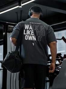 Men's Casual Short Sleeve T-Shirt, Printed Round Neck