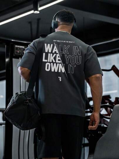 Men's Casual Short Sleeve T-Shirt, Printed Round Neck