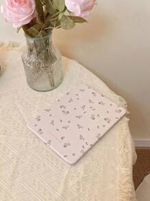 1 件可爱粉色 Ditsy 花卉双面全印花亚克力透明水晶透明保护壳 720 度旋转带笔槽，兼容 iPad 和平板电脑等 - 支持睡眠/唤醒功能 - 彩色 - 查看 4