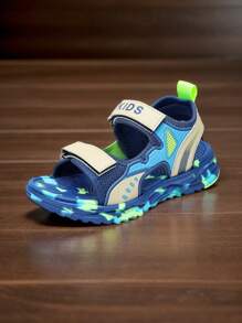 Kids Shoes, Kids Sandals, Kids Sports Sandals, New Summer Model Slip-On Sandals, Boys Shoes, Lightweight Comfortable Beach Shoes - Blue - View 1