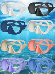 180° Wide View Anti-Fog Diving Mask, Waterproof And Anti-Fog Snorkeling Mask, Large Vision Diving Goggles With Adjustable Strap And Leakproof For Water Activities, Beach Essentials, Beach Accessories, Pool Float