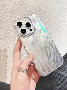 1个TPU防摔防指纹手机壳 + 奢华羽毛纹理，兼容苹果17/17 Air/17 Pro/17 Pro Max、16、16 Pro Max、15、XR、7/8、15 Pro Max、12 Pro Max、13 Pro Max、14 Pro Max、13、14、11、12P、14、XS、XR、78P、78GES2、A22、A21S、A51 4G、A52、S22 Ultra、A33 5G，兼容红米、OPPO、传音手机，手机配件及保护壳，16寸手机壳，适合情人节、新年，国际版，非国内版 - 銀色 - 查看 5