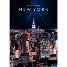 1 件美国纽约旅游城市街道建筑风景海报和印刷品帆布印刷墙壁艺术画适用于客厅装饰无框架 - 彩色 - 查看 21