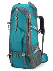 70L大容量徒步背包，徒步背包，尼龙背包，户外旅行包，男士露营背包，户外徒步包，防水轻便户外运动日间包旅行包，独立鞋仓，适用于露营、登山、滑雪和骑行，圣诞节、万圣节、生日礼物 - 彩色 - 查看 3