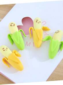 20件/16件/10件/8件/6件/4件/2件香蕉橡皮擦，香蕉形铅笔橡皮擦，新奇香蕉文具，可爱卡通橡皮擦，奖品，礼物，颜色随机