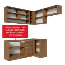 Cocina Integral Esquinera 349cm Glamy Madesa 06 - Marrón - Ver 5