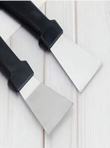 Straight/Curved Shovel 14CM Cleaning Scraper, Pot Bottom Scraper, Oil Removal Tool, Black And Tar Scraper, Refrigerator Defrosting And Ice Shovel, Kitchen Cleaning Supplies Tool - Black - View 7