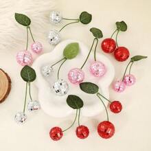 Cherry Disco Ball Decor, Double Mirror Ball Cherry Decor For DJ Club Stage Bar Party Wedding Holiday Decoration Home Decor