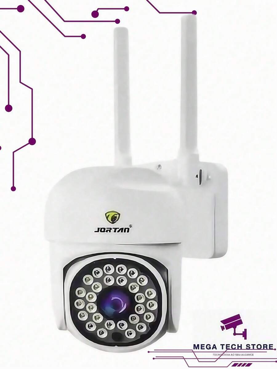 360 Degree Waterproof Wifi Security Camera With Alarm White Color - 白色 - 查看 1