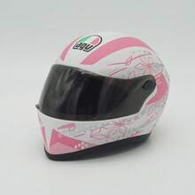 Motorcycle Stylish Mini Sturdy Simulation Helmet Motorcycle Travel Rear Seat Decoration Small Helmet Model (The Sun Visor Is A Plastic Product That Is Visible, The Sun Visor Screw Style Is Random, And There May Be Minor Scratches On The Surface, Which Is A Normal Phenomenon And Does Not Affect The Appearance And Use)