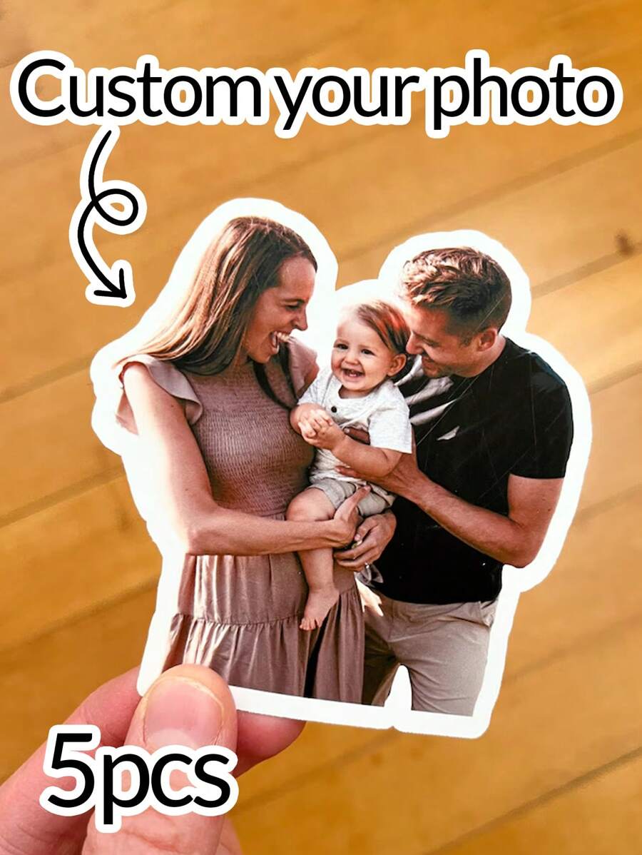 5/10/20 Stücke personalisierte Foto-Aufkleber, wasserfeste Vinyl-Aufkleber, individuelle Aufkleber, personalisierte Bild-Aufkleber, Wasser-Flasche Aufkleber, Laptop Aufkleber, Auto Aufkleber, geeignet für sie, Bestie, Paar, Freundin, Ehefrau, Kollege, Familie, für einzigartige Geschenke zu Jahrestag, Schulanfang Mode, Weihnachtsdekoration, für Einweihungsparty