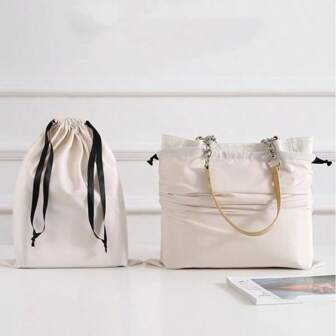 牛津布抽绳防尘罩储物袋，保护衣服、毛巾、电缆、小袋