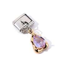 1pc/5pcs/10pcs/15pcs Handmade Stainless Steel Rhinestone Water Drop & Heart Pendant, DIY Jewelry Accessory - Multicolor - View 7