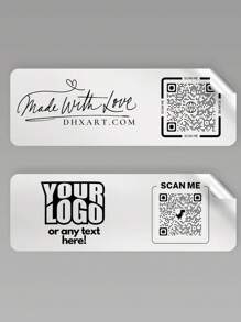 144pcs 5 * 2cm Personalized Custom QR Code Sticker Label, Circular Custom Sticker With Text Or Logo, Custom Label For Packaging, Office, And Gatherings - 5*2cm - View 3