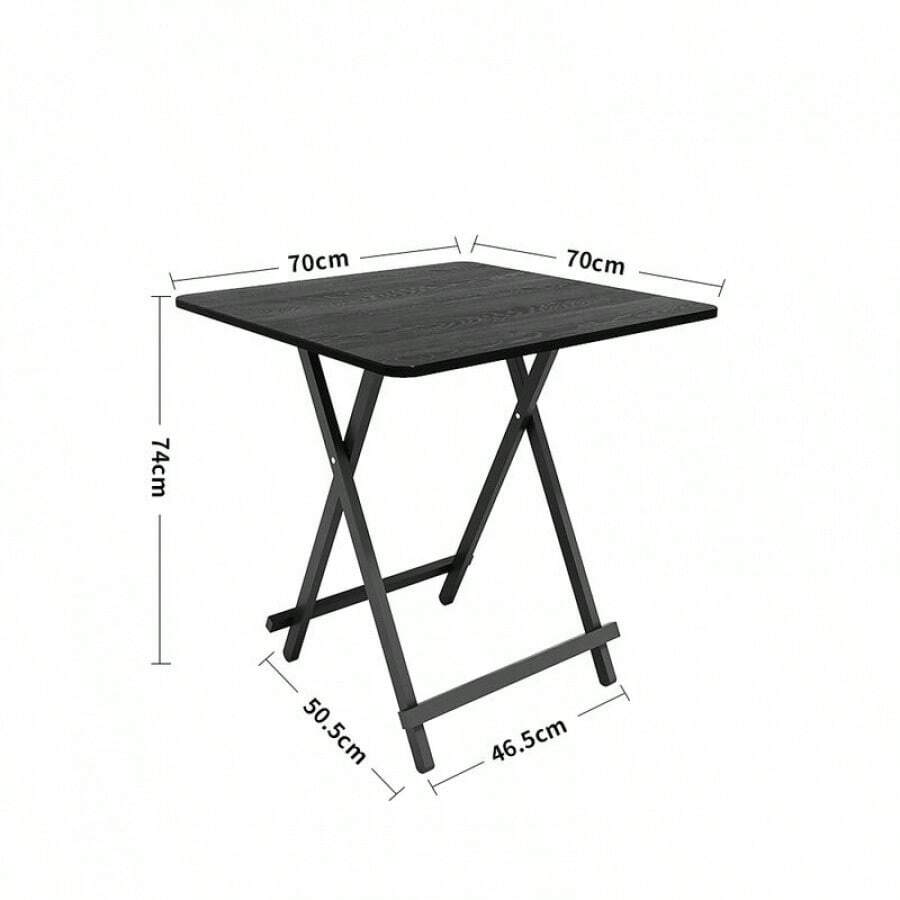 Folding Wooden Dining Table Foldable - Black Table( 74H*70W*70L cm ) - View 1
