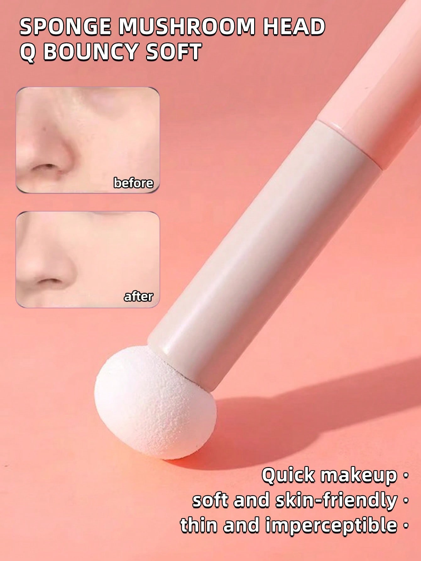 مجموعة 5 فرشاة مصحح بشكل فطري رأس إسفنجي ناعم وغير...