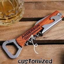 Abridor de Vinho Vermelho Multifuncional Personalizado - Abridor de Garrafa em Forma de Cavalo-Marinho de Jacarandá, Ferramenta de Abridor de Vinho Pequeno Personalizado - Abridor de Garrafa Multifuncional, Presente para o Pai, Aniversário, Festivais, Festas, Essencial para Casa, Multifuncional, Ornamental, Reutilizável, Requintado, Estiloso, de Alta Qualidade, Colorido, Moderno, Personalizado, Único, Pronto para Brunch