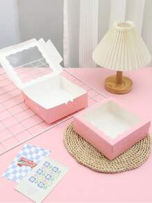 2/5pcs/10PCS/20pcs White/Pink/Black/Brown Gift Box With Transparent Windows - Perfect For Christmas Party Gifts, Wedding Souvenirs And Hand-Written, Sturdy Cartons For Display | Transparent Window Design | Durable Gift Box, Gift Box