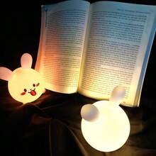 Lámparas de dormitorio Lámpara de silueta de conejo de mascota de dibujos animados con luz LED nocturna