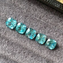 100% Paraíba Sapphire Loose Cushion Cut Gemstone For Charms Advanced Jewelry Making Materials DIY - Paraibas - View 6