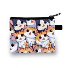 Petite Wallet Coin Purse Key Holder Pocket Wallet Cat/Dog/Mushroom/Butterfly/Daisy Design Suitable For Supermarket Shopping Storing Small Accessories Coins Keys Cards For Women Wallet Mini Wallet Purse Wallet Coin Wallet