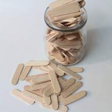 50pcs/Pack Plain Wooden Ice Cream Sticks, Lollipop Sticks, Spoon Sticks, Suitable For Summer DIY Ice Cream, Perfect Ice Cream Accessory For Summer