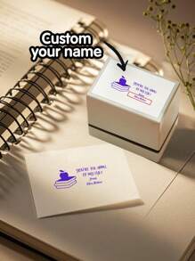 Ștampilă personalizată cu autocerneală și nume - Ștampilă personalizată de birou/afaceri pentru documente, corespondență, apreciere profesori, utilizare HR, cadou unic pentru șef, colegi, profesori, antreprenori, Ziua Îndrăgostiților, Ziua Mamei, Ziua Tatălui, zile de naștere, aniversări, absolvire, cadou pentru ea/el, articole esențiale pentru întreprinderi mici, cadou pentru Săptămâna aprecierii profesorilor, cadouri pentru evenimente corporate