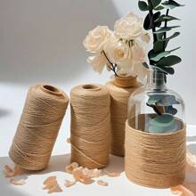 100M/3937 Zoll 2mm Vintage Juteband, Juteleine, Schleifenband, DIY Handwerk, dünner und dicker Jutekordel für Hochzeitsgeschenkverpackung und Party Heim Deko Accessoire